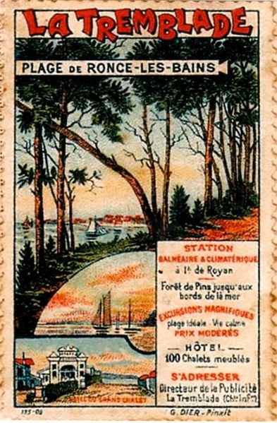 une des plus anciennes publicités de Ronce conçue comme c