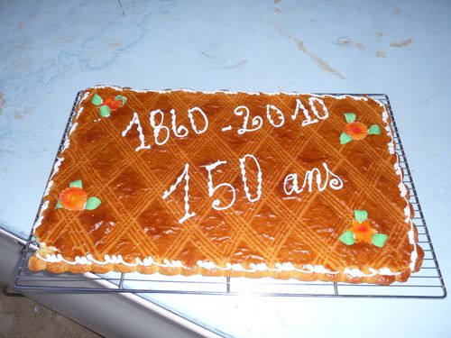 La galette du 150ème anniversaire offerte lors de l'inaug