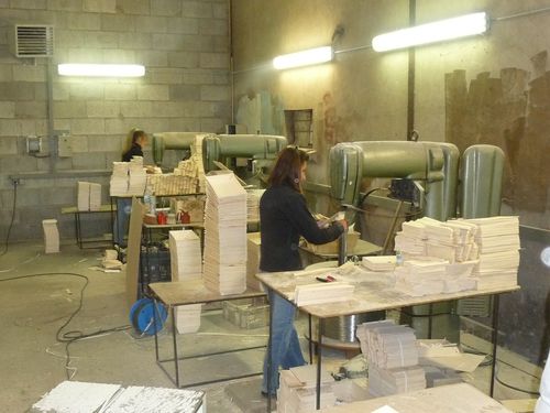 Assemblage des cagettes d'huîtres