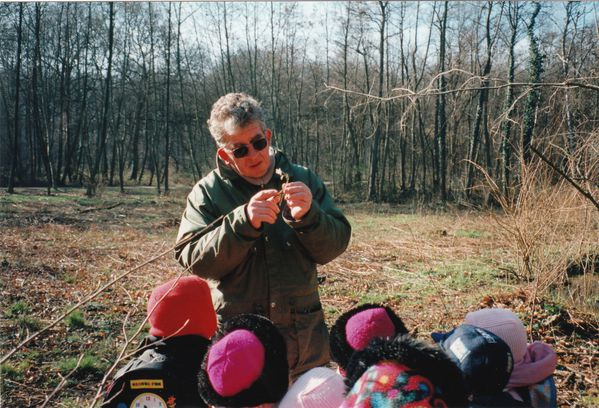 J.F Géffré lors d'une sortie pédagogique dans le cadre d